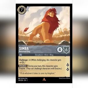 Simba 🔥 Disney Lorcana Trading Card TCG 💎 FOIL